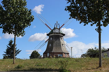 windmill, mill, flour Mill, kröpelin, historical, old