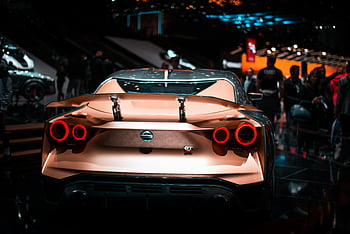 nissan gt-r, Přehlídka aut, Luxusní sportovní auto, zpětný pohled, Pozoruhodná ocasní světla, Vnitřní událost, Výstava automobilu, sportovní auto, výstava automobilů, Přehlídka vozidla, auto show