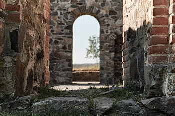 kostel, ruiny, kamenné práce, zdivo, kamenné zdi, cihlové zdi, náboženství, historický, cihly, kamenný kostel, středověký
