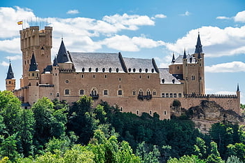 alcazar de segovia, hrad, Španělsko, segovia, pevnost, architektura, středověký, mezník, cestovat, cestovní ruch, krajina