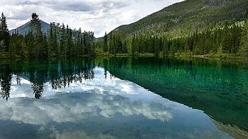 faederské jezero, Kanada, skály, yoho, Příroda, Britská Kolumbie, hory, jezero, odraz