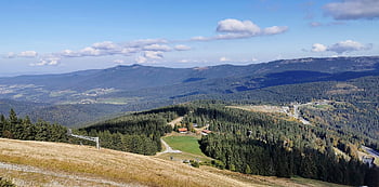 great Arber, ski Slope, mountains, brennes, lohberghütte, panorama, bavarian Eisenstein, bavarian Forest, bavaria, germany, county Rain