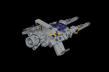 Lego, space, starfighter, Vic Viper, moc, engine, arrangement, rear, view, gray, falcon