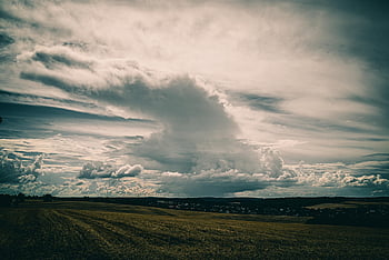 Wolken, Wetter, Gewitter, gefährlich, Himmel, Natur, Dorf, Landschaft, Feld, Landwirtschaft, Riese