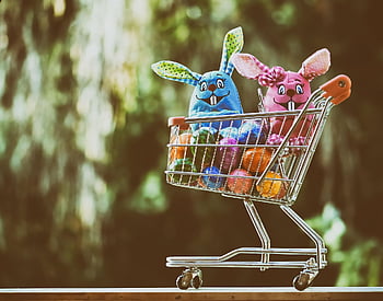 Πάσχα, αγοραστικός, Shopping Venture, λαγουδάκι του Πάσχα, Πασχαλινά αυγά, πολύχρωμα αυγά, έγχρωμος, φεστιβάλ του Πάσχα, άνοιξη, φιγούρα, διακόσμηση του Πάσχα