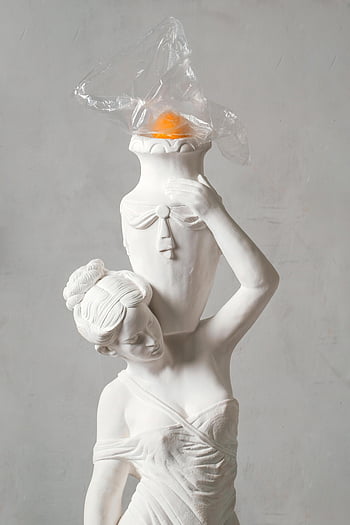 socha ženy, sochařství, váza, plastový obal, umělecký, bílý mramor, klasické umění, přílba, Tkapedová látka, moderní umění, zajímavý design