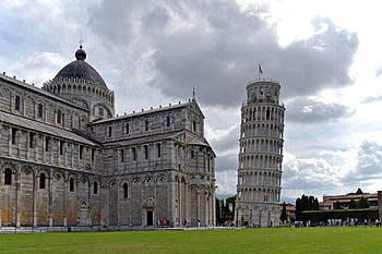 katedrála v Pise, kostel, budova, architektura, fasáda, středověký, Il Duomo di Santa Maria Assuntta, pisa, Itálie, mezník, nebe