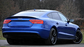 Blue Audi A5, stylowy samochód, nowoczesny design, luksusowy pojazd, środowisko zewnętrzne, niebieski samochód, audi a5, spokojne otoczenie, Elegancki design, samochód wysokiej klasy, Silnik TDI