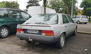 Renault, 25, 1985, кола, chalon sur saone, задно виждане, регистрационен номер, сребърен, лимузина, паркиран, дървета