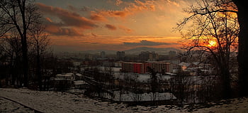 city, frýdek-místek, beskydy, architecture, silesia, sunset, czech Republic, country