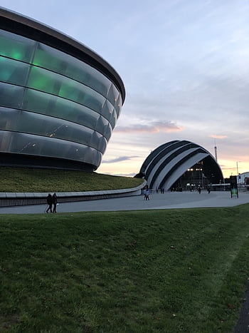 hydro, Glasgow, pásovec, clyde, Skotsko, budova, moderní, architektura, město, hlediště, regenerace