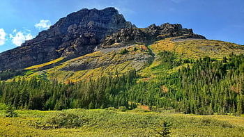 hora, Příroda, les, národní park banff, stromy, krajina, scenérie, letní, alberta, Kanada, hory