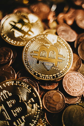 bitcoin, coins, close-up photography, digital currency, wealth, gold coins, cryptocurrency, detailed view, various coins, financial assets, physical bitcoins
