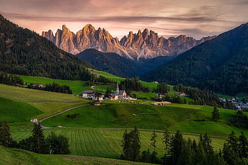funnies, dolomity, Itálie, krajina, Příroda, turistika, květinové tapety, květinové pozadí, nebe, vysokohorský, letní