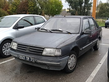 peugeot, 309, 1990, carro, Chalon Sur Saone, vintage, sedan, placa de carro, 1.4 Motor, 67 hp, estacionado