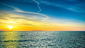 pemandangan, laut, pantai, alam, samudra, matahari terbenam, langit, perahu, air, perjalanan, awan