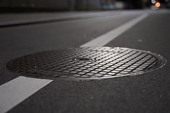 road, manhole Cover, night, gulli, gullideckel, sewage System, floor, lid, wastewater, drain, rainwater