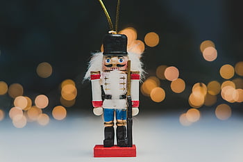 louskáček, hračka, figurka, Vánoce, dekorace, postava, voják, oslava, bokeh, tradiční, slavnostní