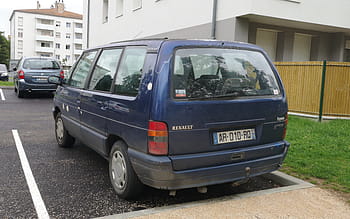 renault, espace, 1995, autó, kék, leparkolt, chalon sur saone, 2.1 DT, 88 HP, kisteherautó, jármű