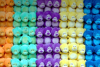 pluszowa zabawka, pluszowe misie, żywy pastel, kolorowy wzór, Gra karnawałowa, ściana stoiska, pokaz, wypchane zwierzęta, miękkie zabawki, pastelowe kolory, Pluszowa kolekcja