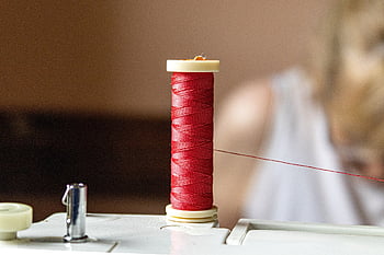 Červená nit, přísloví, šít, šicí stroj, vlákno, Červené, schneider, tkanina, jehla, textil, ruční práce
