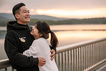 love, couple, romance, happiness, together, happy, sunset, embrace, outdoor, affection, scenic view
