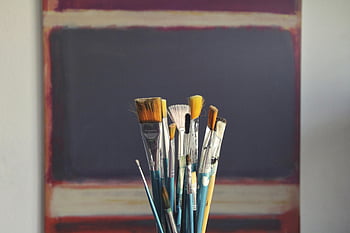 Blue Paint Brush Set, paintbrushes, abstract canvas, creativity, inspiration, art supplies, painting tools, artistic tools, blue brushes, art brushes, creative tools