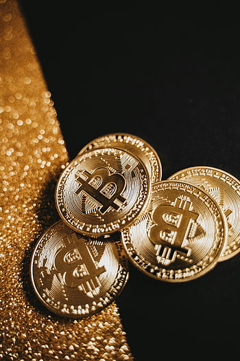 gold round coins, Bitcoin coins, cryptocurrency wealth, golden coins, sparkling gold backdrop, black backdrop, close-up photo, stack of coins, Bitcoin, gold coins, wealth symbol