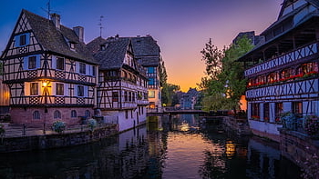 Strasburgo, case, Alsazia, città, Francia, viaggio, turismo, architettura, costruzione, vecchio, natura