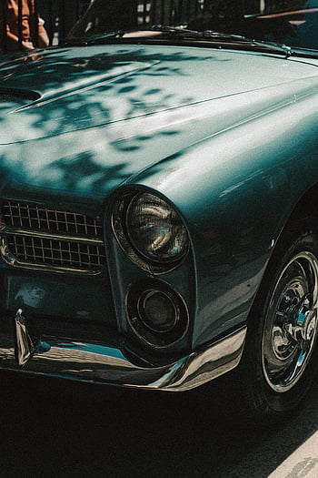 auto retrò, macchina vintage, macchina classica, dettagli cromati, avvicinamento, fronte auto, eleganza, design vintage, design classico, griglia per auto, fari