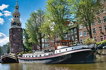 Kanal, Wasserweg, amsterdam, Hausboot, Niederlande, Marine, Unterkunft, klassisch, Boot