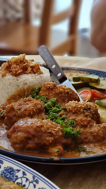 치킨, 요리, 식품, 닭 튀김, 식사, 고기, 쌀, 점심, 공식 만찬, 맛있는, 레스토랑