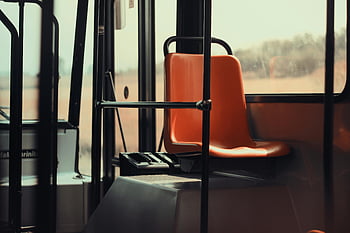 kendaraan umum, kursi, interior bus, kursi oranye, kendaraan transit, kursi penumpang, jendela bus, angkutan umum, kursi transportasi, tempat duduk bis, kursi perjalanan