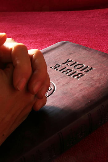praying hands, Holy Bible, faith, spirituality, close-up, hands on Bible, religious, prayer, spiritual, faith symbol, Bible cover