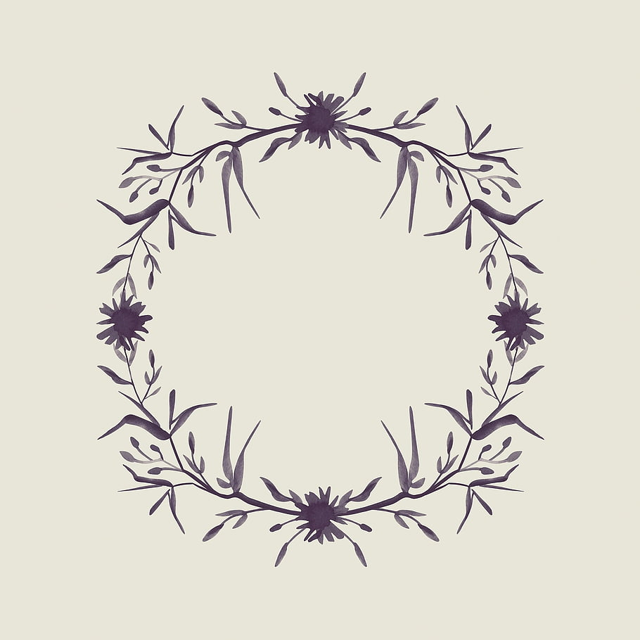 rám, okraj, vinobraní, Příroda, výkres, květ, květinový, dekorativní, ornament