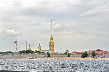 peter dan paul fortress, st petersburg, sungai, kota, Rusia, Saint Petersburg