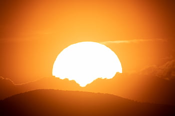 sunset, mountains, clouds, nature, outdoors, golden, glow, sky, sunrise, zoom, orange