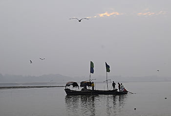 prayagraj, ganga, ποτάμι, σκάφος, Γάγγης, ταξίδι, Πολιτισμός, θρησκευτικός, θρησκεία, άγιος, ο ΤΟΥΡΙΣΜΟΣ