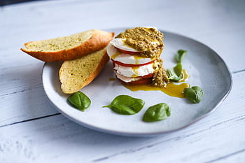 mozzarella, salát, zdravý, bazalka, jídlo, rajčata, startér, Itálie, gastronomie, caprese, čerstvý