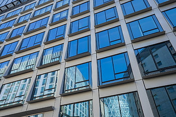 costruzione, finestre, grattacielo, architettura, moderno, facciata, edificio per uffici, riflessione, città