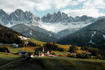 aerial photography, houses on mountain, rural village, dramatic mountains, autumn scenery, mountain landscape, scenic view, village in mountains, autumn colors, mountain houses, rural mountain village