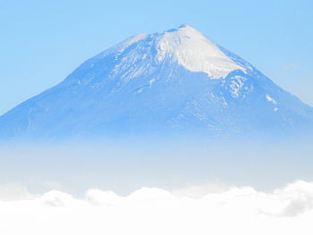 peak, volcano, orizaba, glacier, diimine, veracruz, mexico, height, clouds, park, national