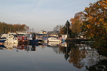Canale Reno-Erne, canale, Barche, bacino, acqua, porta, marina, porto, natura, herne, Serratura Herne-Ost
