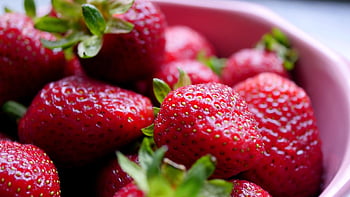 strawberries, organic, fruit, red, food, natural