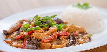 poulet, sauce teriyaki, poitrine de poulet, riz, asiatique, aliments, repas, cuisine