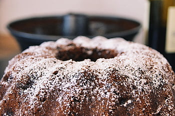 ζάχαρη άχνη, κέικ, bundt cake, ζύμη, επιδόρπιο, φαγητό, γλυκός, ψημένο
