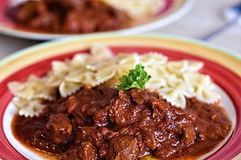 goulash, beef, pig, flesh, meat Dish, piquant, sauce, main Course, food, dish, noodles