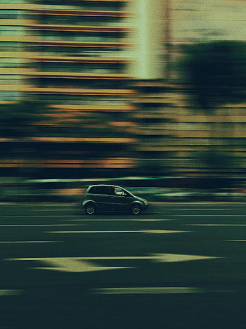 černé auto, kompaktní auto, ulice, rozostření pohybu, Rychlost, hnutí, městské scény, vozidlo, silnice, řízení, rychlý pohyb