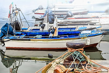 boat, fishing, sea, water, boats, blue Sky, harbor, ship, ocean, blue, port