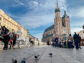 Krakov, Polsko, cestovní ruch, Evropa, město, hrad, kostel, ulice, cestovat